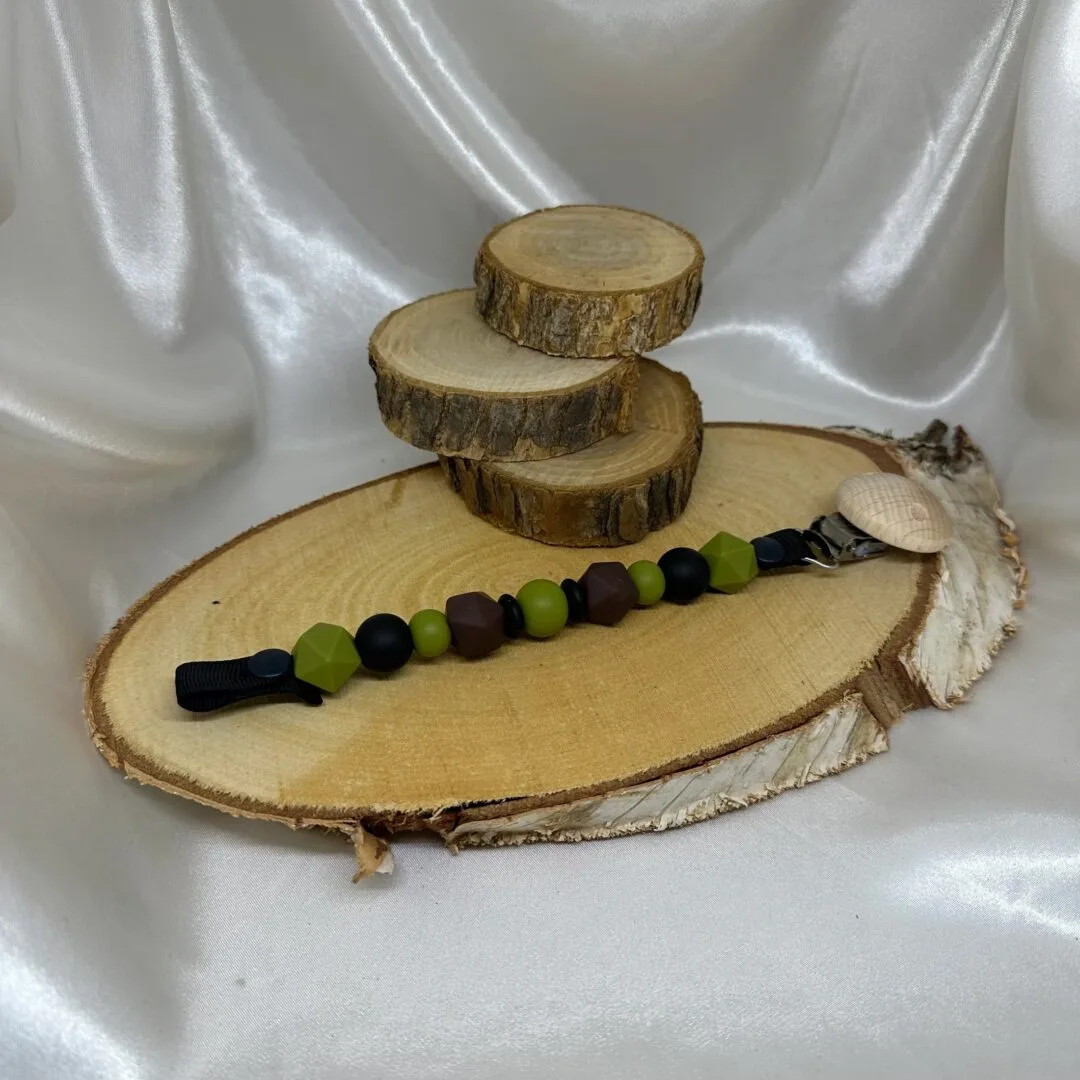 Attache-sucette marron