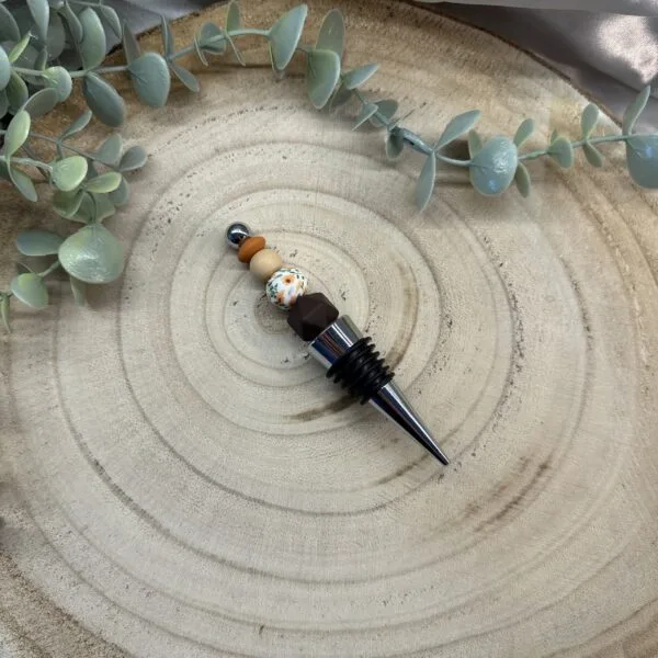 Bouchon à vin coquelicot