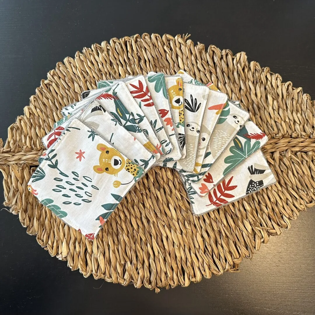 Lingette lavable jungle