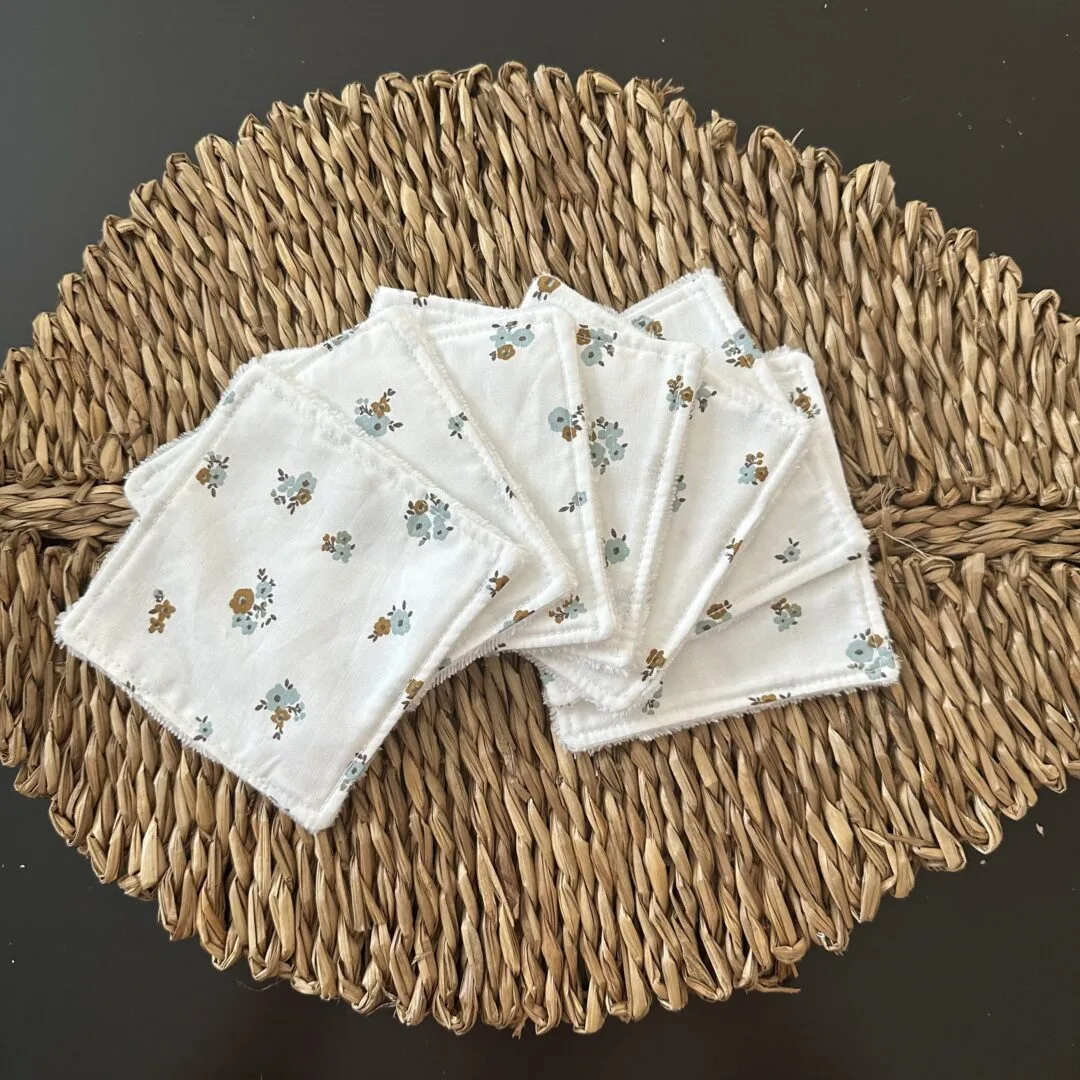 Lingette lavable petite fleur