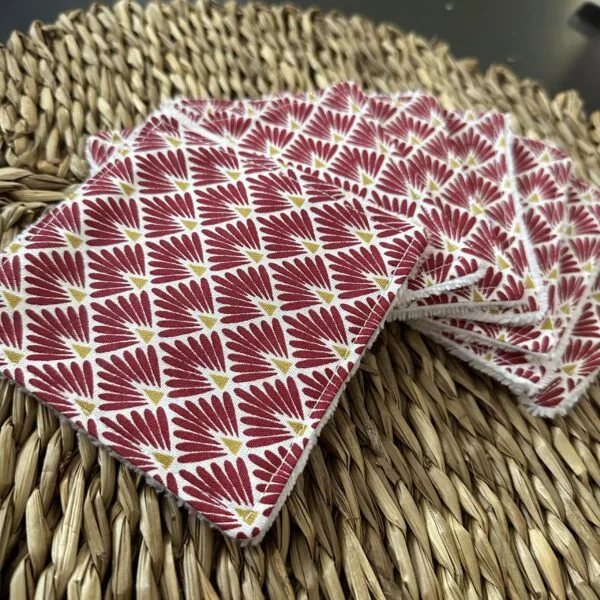 Lingette lavable rouge
