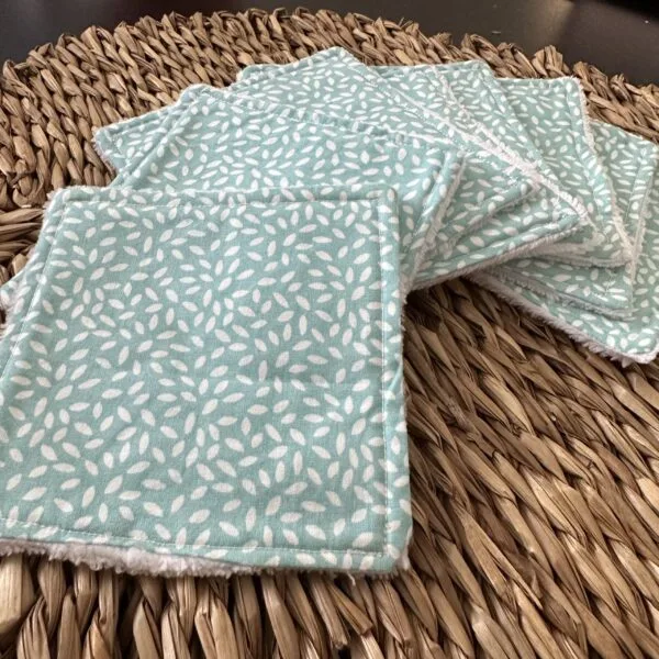 IMG_9153 Lingette lavable vert bleu