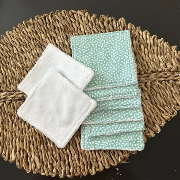 IMG_9154 Lingette lavable vert bleu