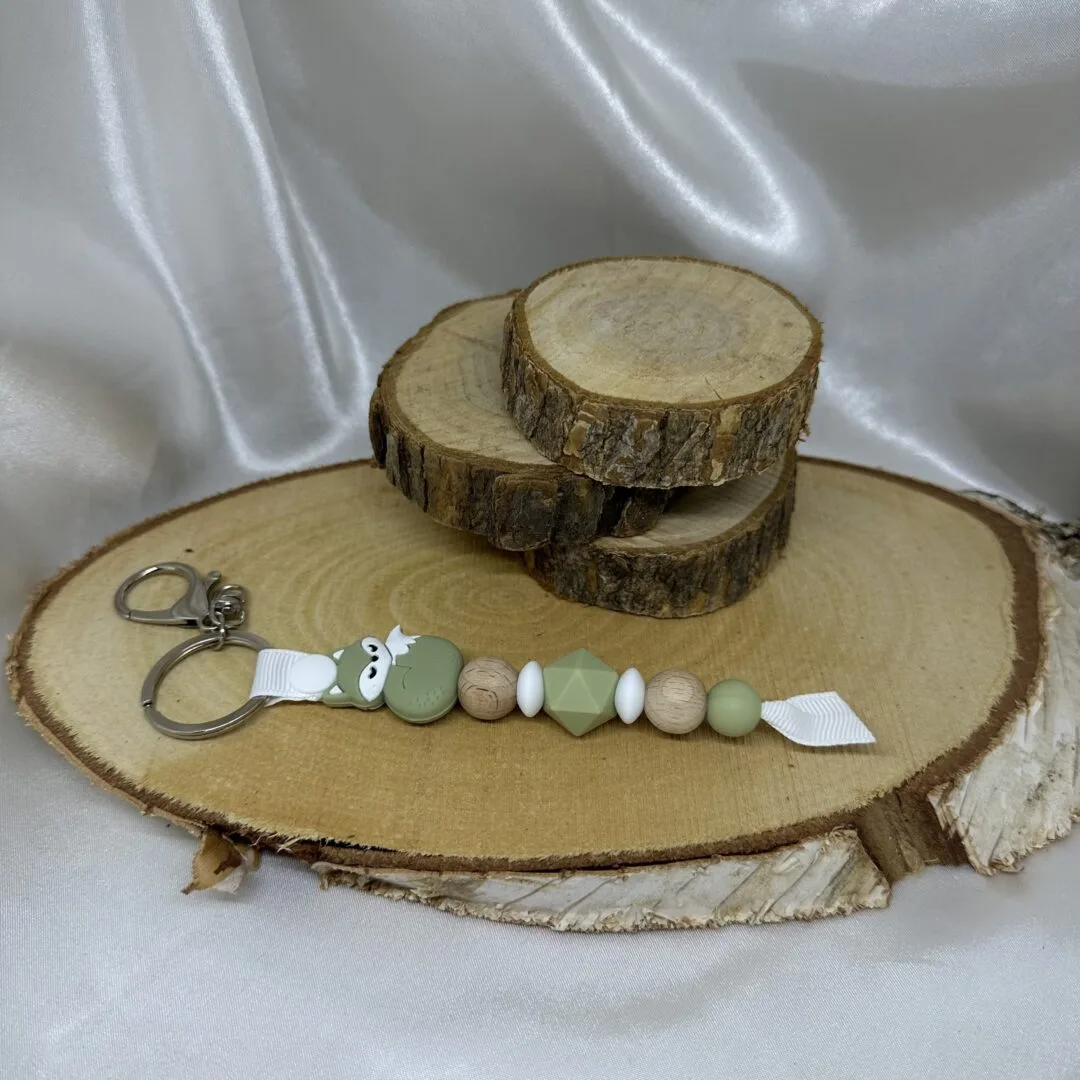 Porte-clés renard vert