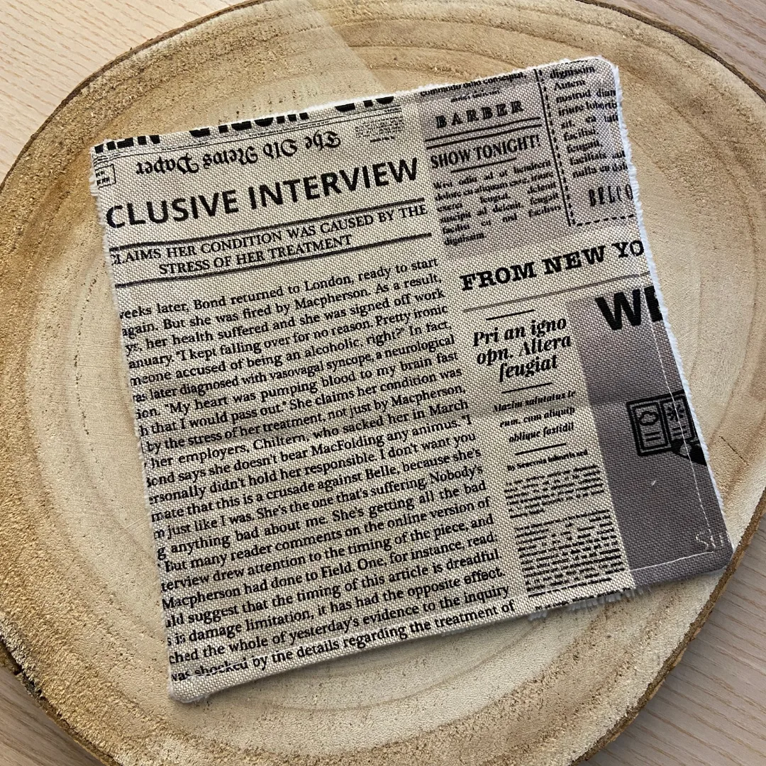 Serviette visage journal