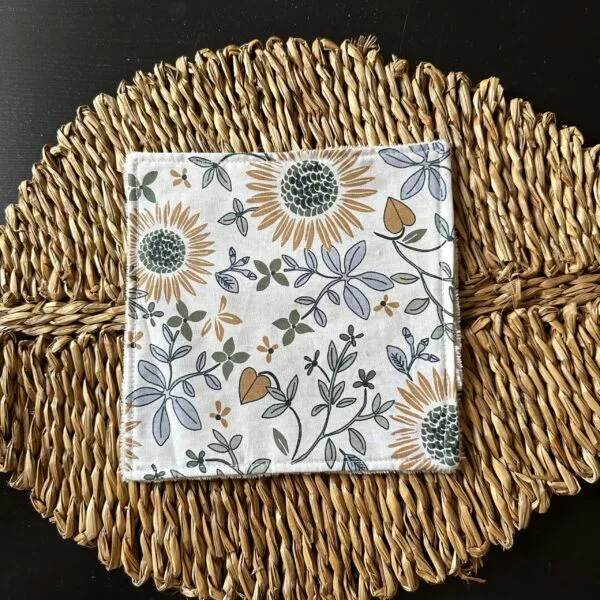 Serviette visage tournesol