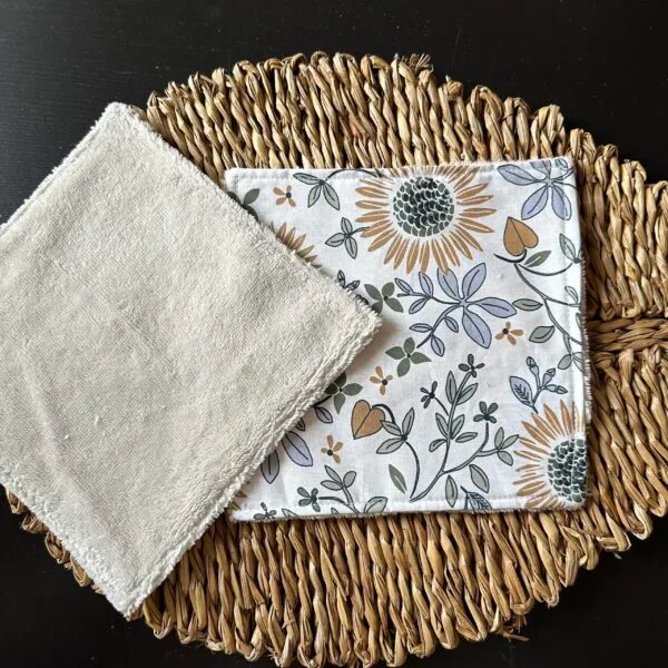 Serviette visage tournesol