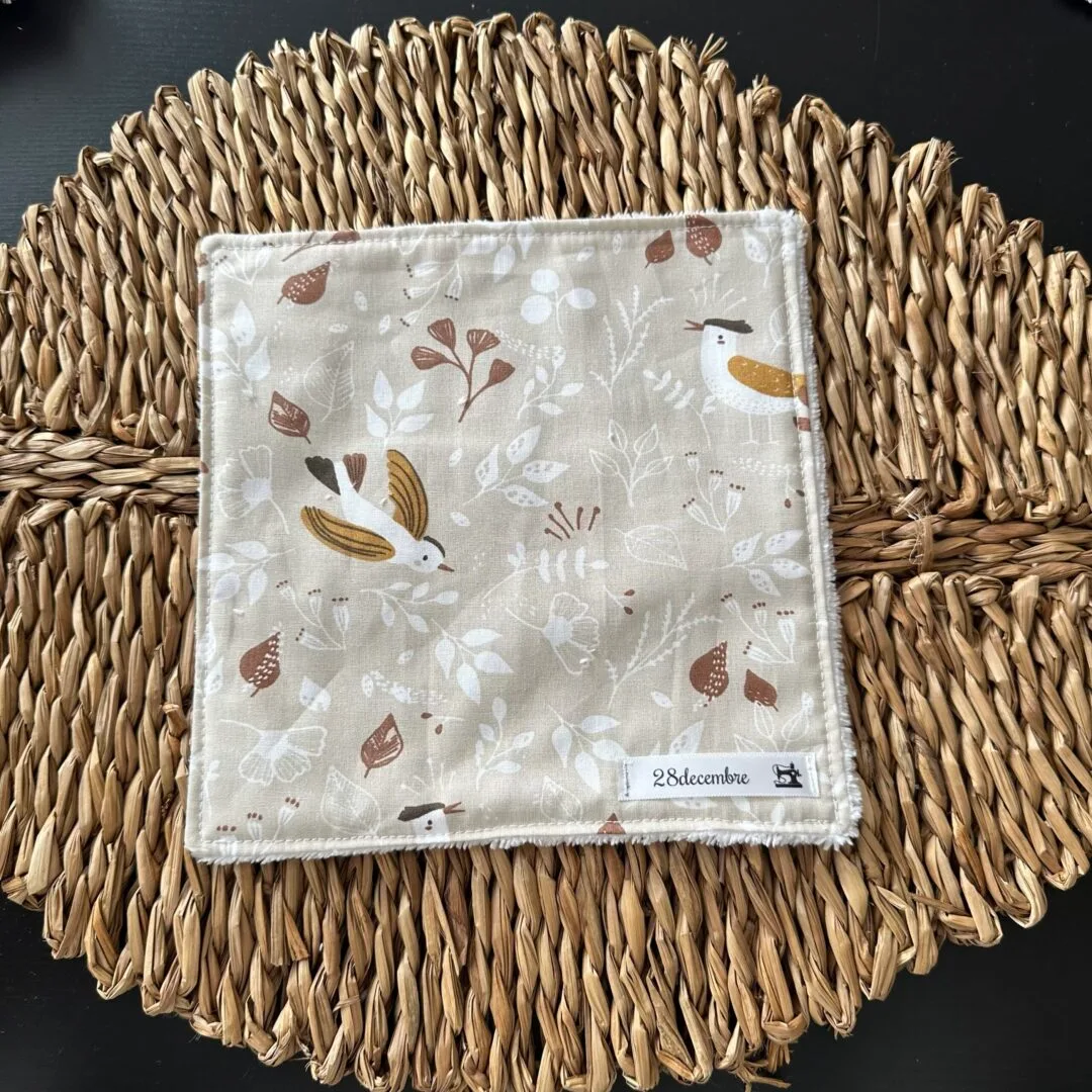 Serviette visage Bel oiseau