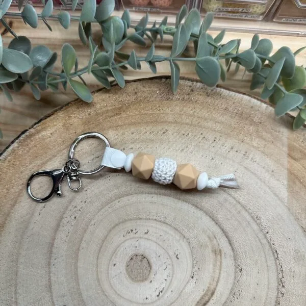 Porte-clé uni oatmeal