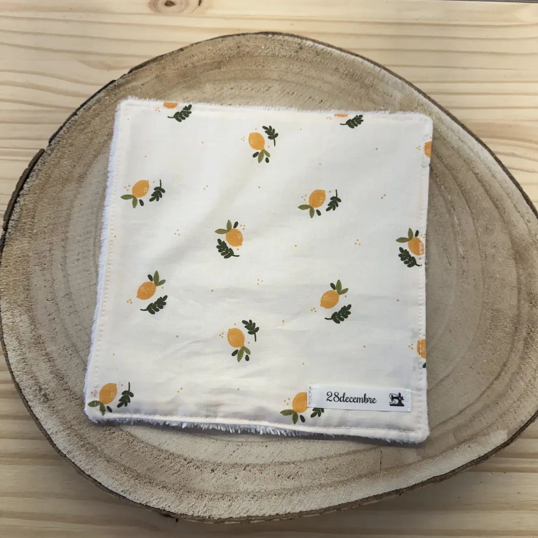 Serviette visage petit citron